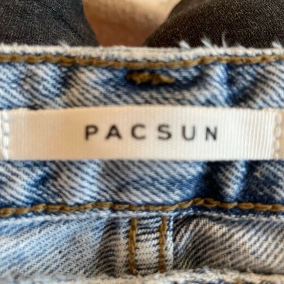 Pacsun '90s Boyfriend Jeans Light Blue Wash Stretch Denim 25 - Picture 5 of 7